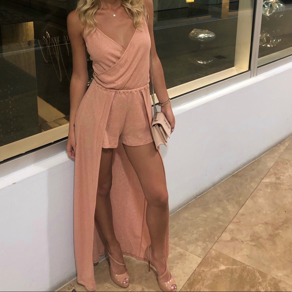 Luli Fama Wandress Romper - Rose Gold